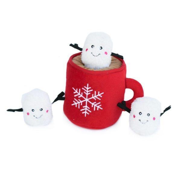 ZippyPaws Holiday Zippy Burrow Hot Cocoa Hide and Seek Puzzle Dog Toy