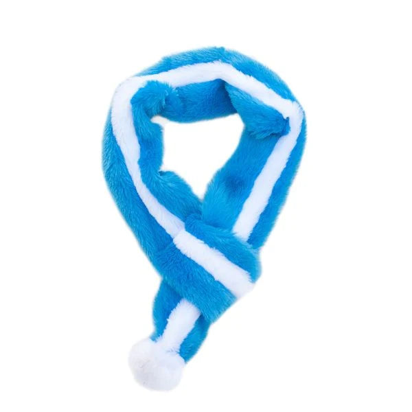 ZippyPaws Hanukkah Blue Plush Scarf For Dogs