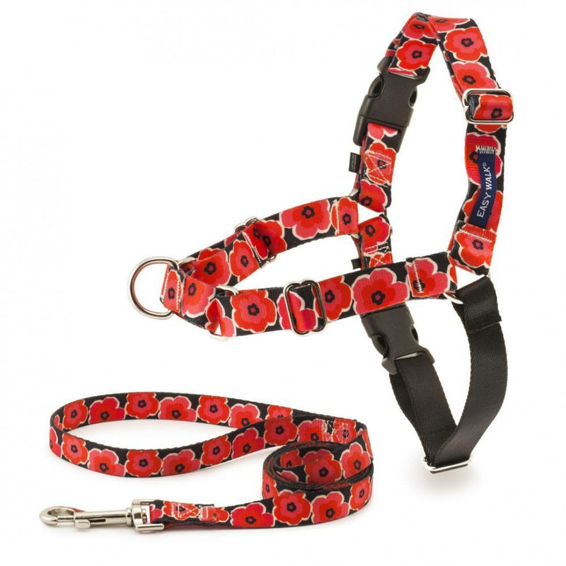 PetSafe Easy Walk Chic Poppies Dog Harness & Leash