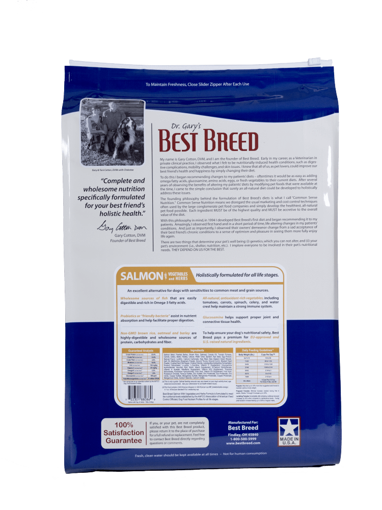 Dr. Gary's Best Breed Holistic Salmon with Vegetables & Herbs Dry Dog Food