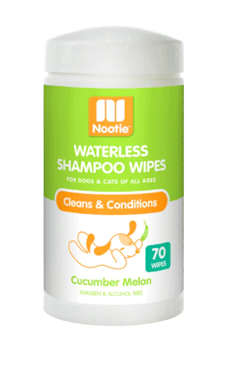 Nootie Cucumber Melon Waterless Shampoo Wipes For Dogs & Cats