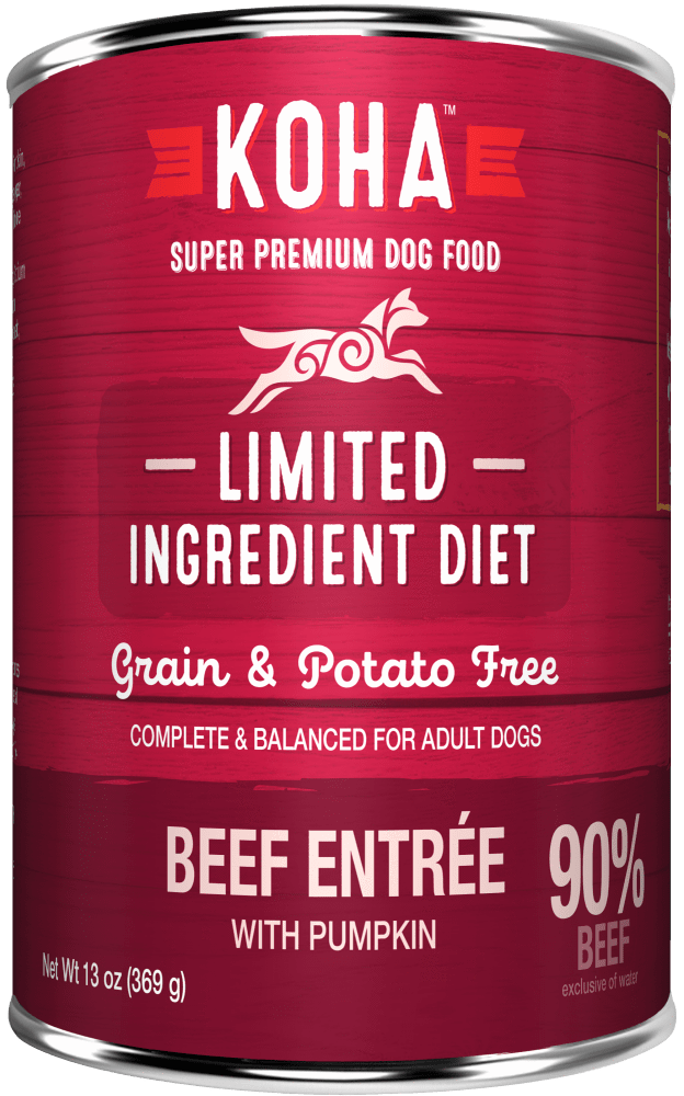 KOHA Grain & Potato Free Limited Ingredient Diet Beef Entree with Pumpkin Canned Dog Food