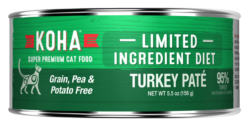 KOHA Grain & Potato Free Limited Ingredient Diet Turkey Pate Canned Cat Food