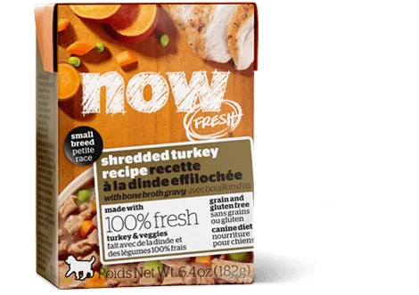 Petcurean NOW! Fresh Grain Free Small Breed Shredded Turkey Recipe Wet Dog Food