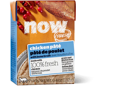 Petcurean NOW! Fresh Grain Free Chicken Pate with Bone Broth Wet Cat Food