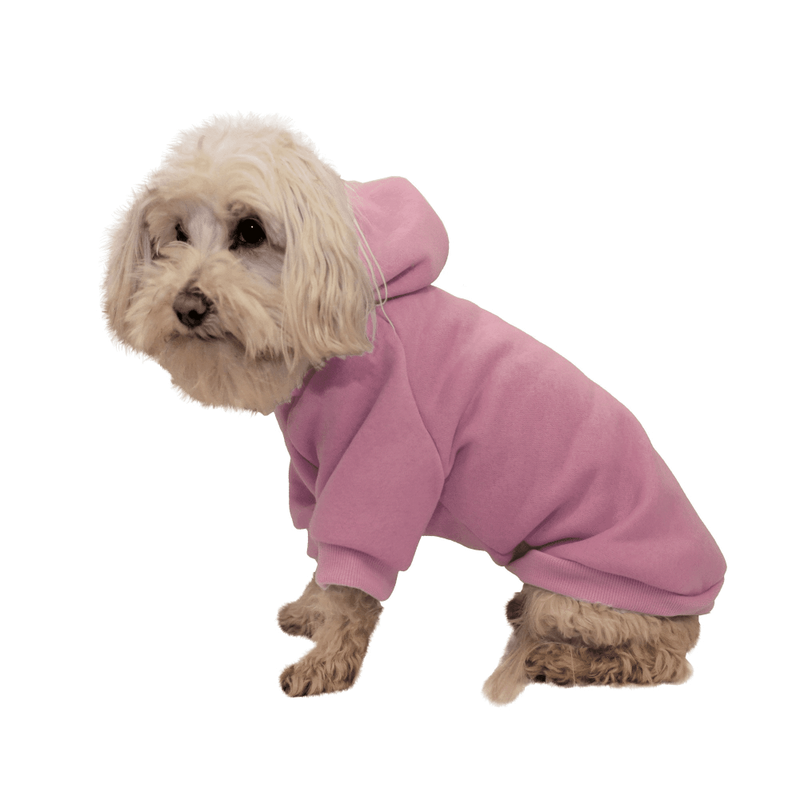 Pet Life Fashion Plush Cotton Hooded Pink Dog Sweater