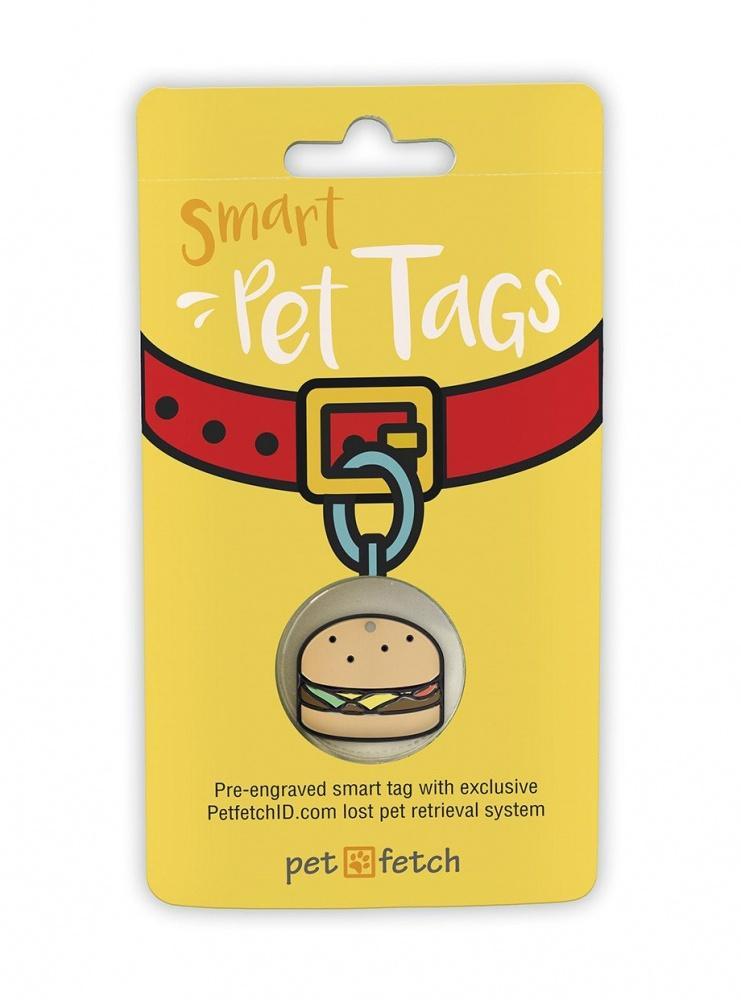 Pet Fetch Hamburger Emoji Smart Pet Tag