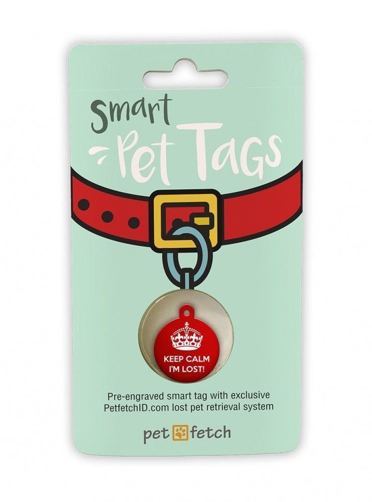 Pet Fetch Keep Calm I'm Lost Smart Pet Tag