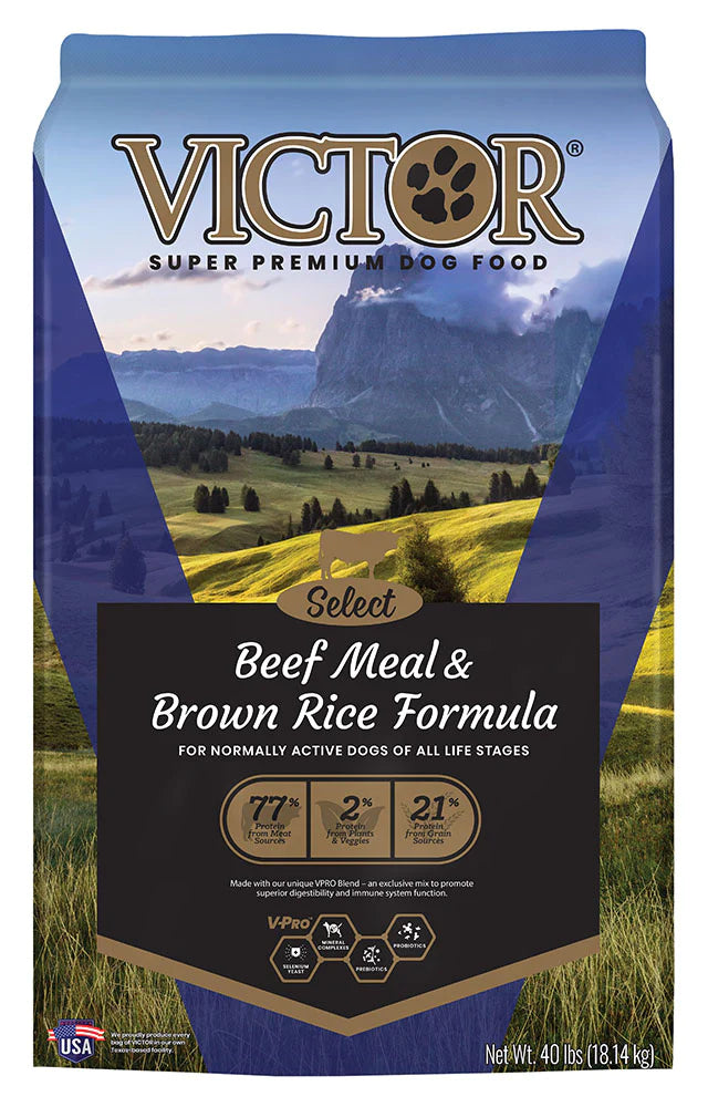 Victor Select Beef Meal & Brown Rice Formula Dry Dog Food