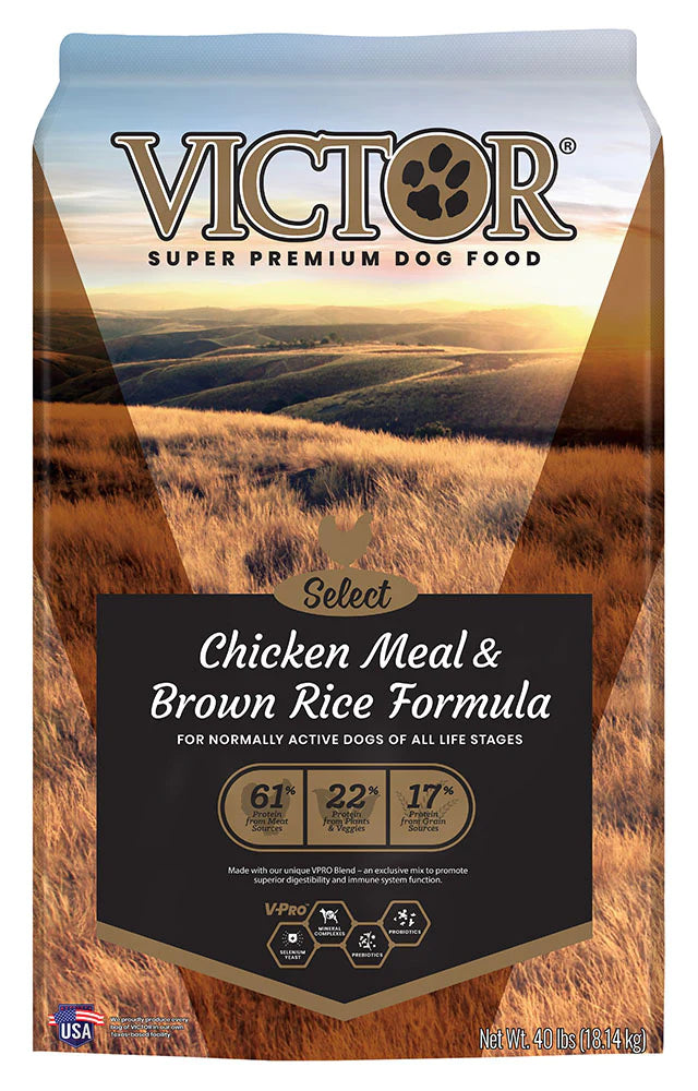 Victor Select Chicken Meal & Brown Rice Formula Dry Dog Food