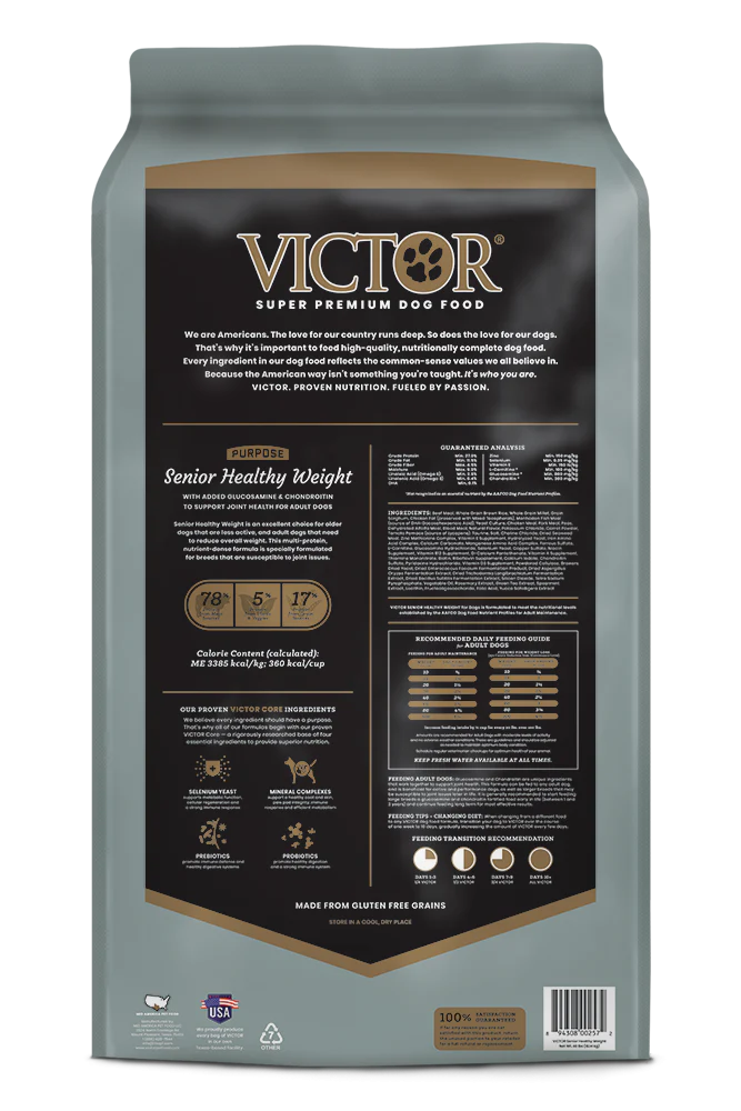 Victor Purpose Senior Healthy Weight Dry Dog Food