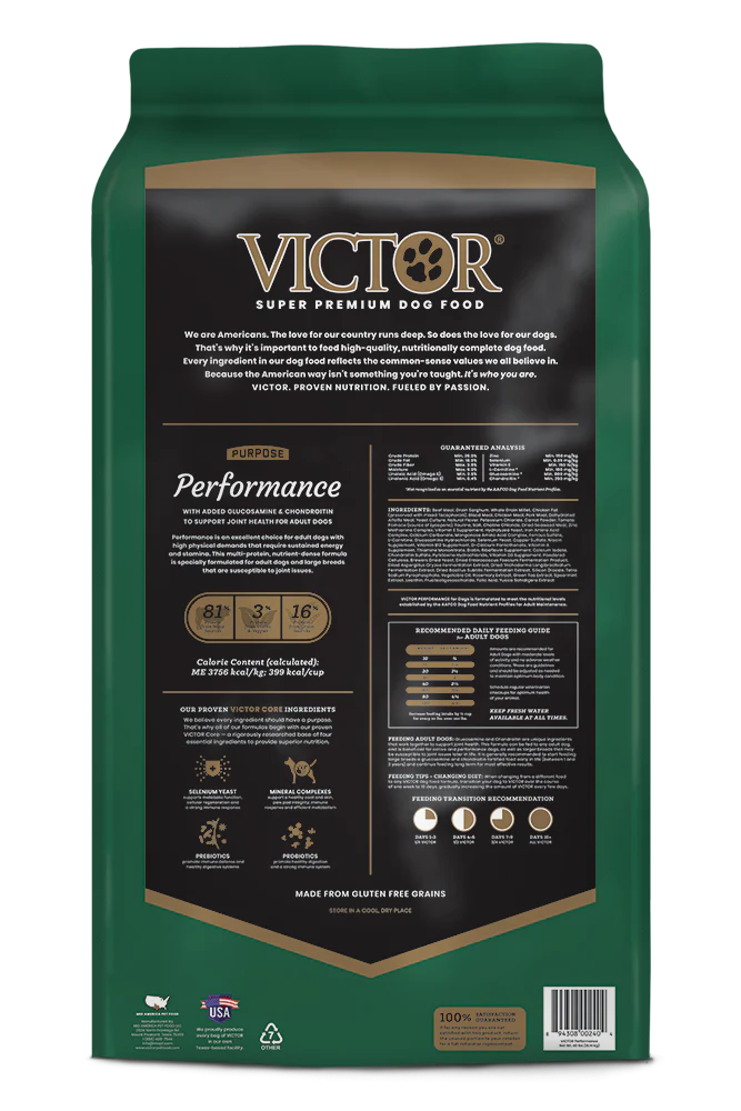 Victor Purpose Performance Formula Dry Dog Food