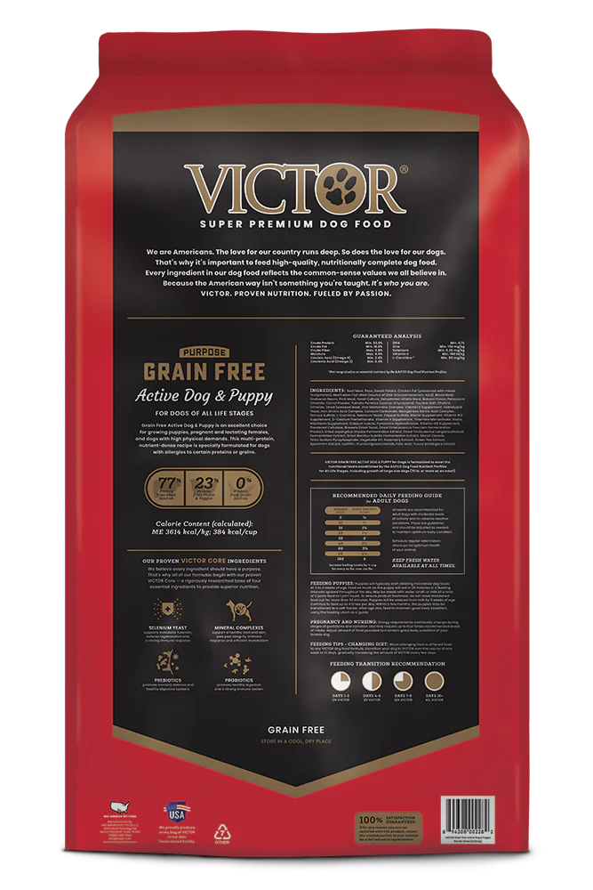 Victor Purpose Grain Free Active Dog & Puppy Dry Dog food