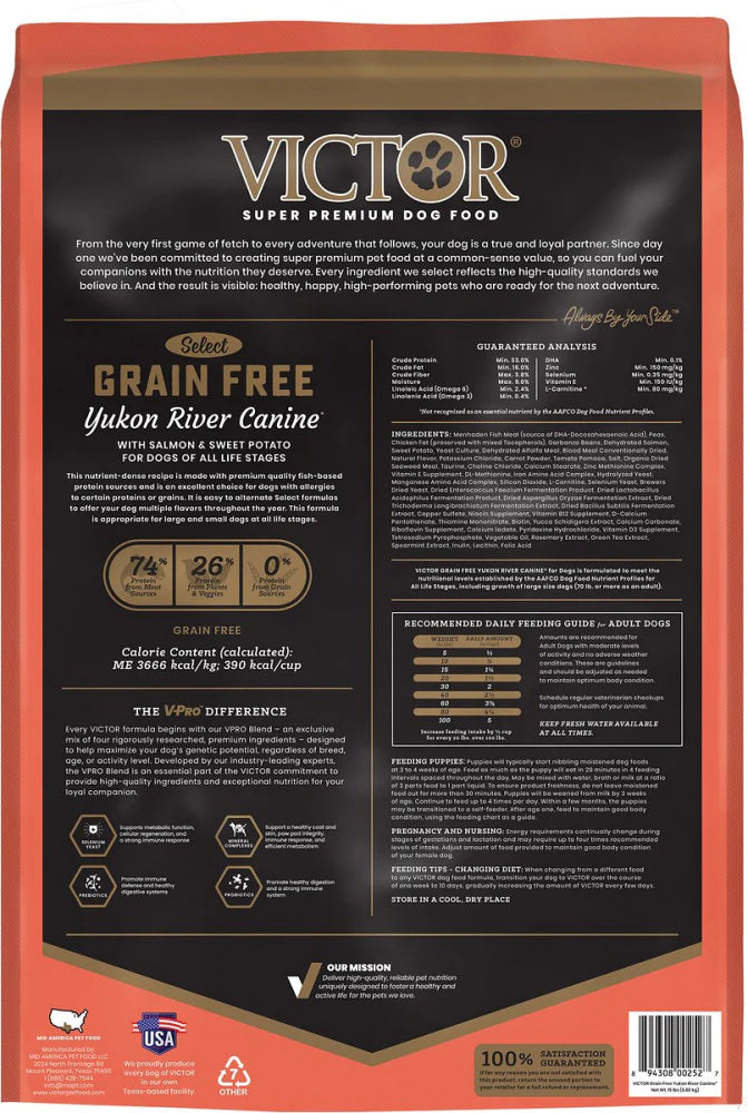 Victor Grain Free Yukon River Canine Recipe Dry Dog Food