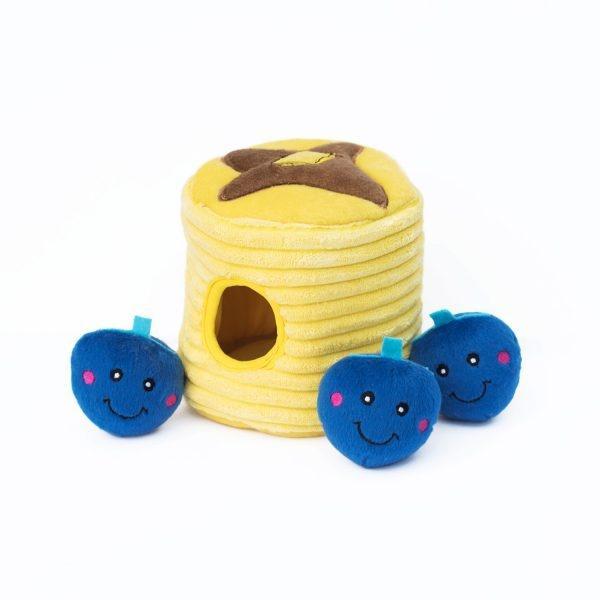 ZippyPaws Zippy Burrow Blueberry Pancakes Puzzle Dog Toy