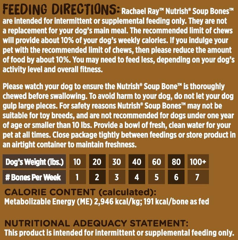 Rachael Ray Nutrish Soup Bones Chicken & Veggies Recipe Dog Treats