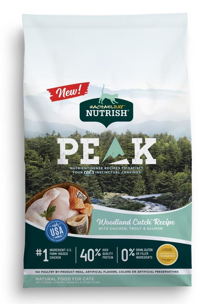 Rachael Ray Nutrish Peak Grain Free Woodland Catch Chicken, Trout, & Salmon Recipe Dry Cat Food