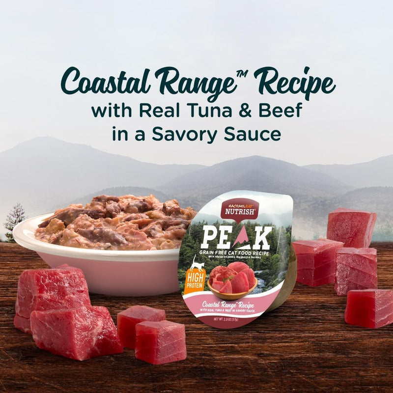 Rachael Ray Nutrish Peak Grain Free Coastal Range Tuna & Beef in Savory Sauce Recipe Wet Cat Food