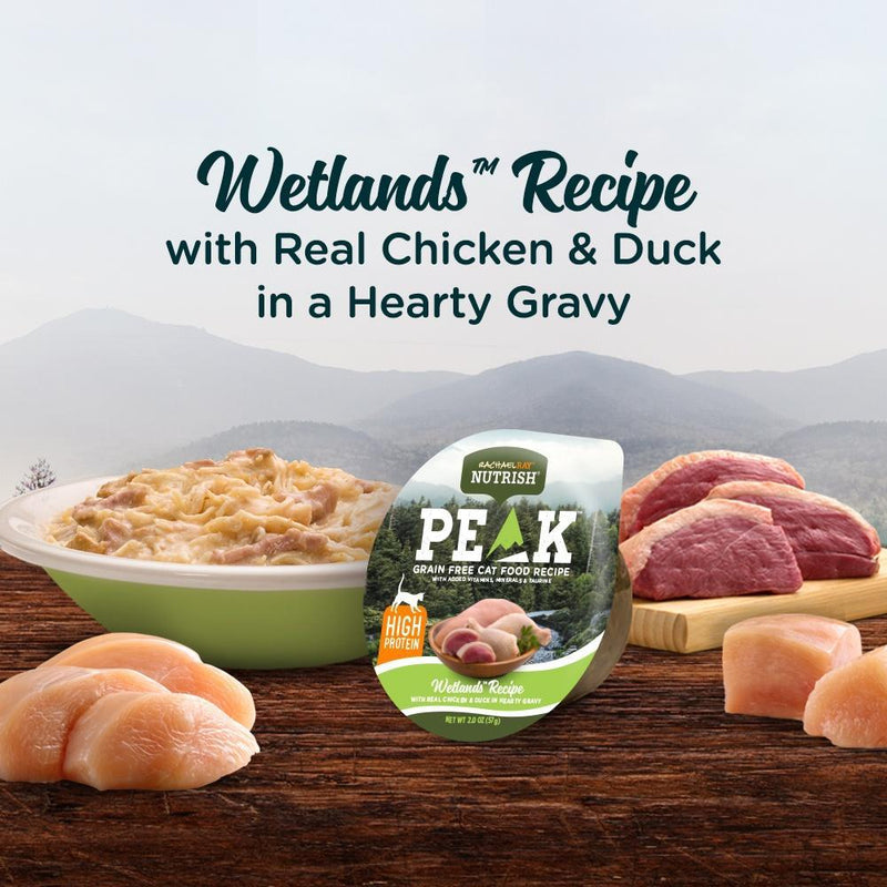 Rachael Ray Nutrish Peak Grain Free Wetlands Chicken & Duck in Hearty Gravy Recipe Wet Cat Food