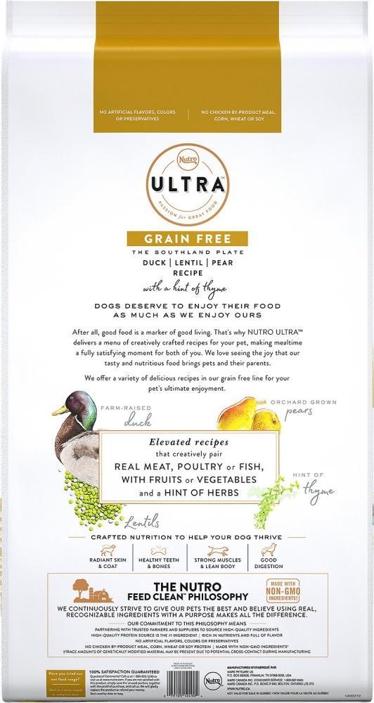 Nutro Ultra Adult Grain Free Duck, Lentil, & Pear Recipe Dry Dog Food