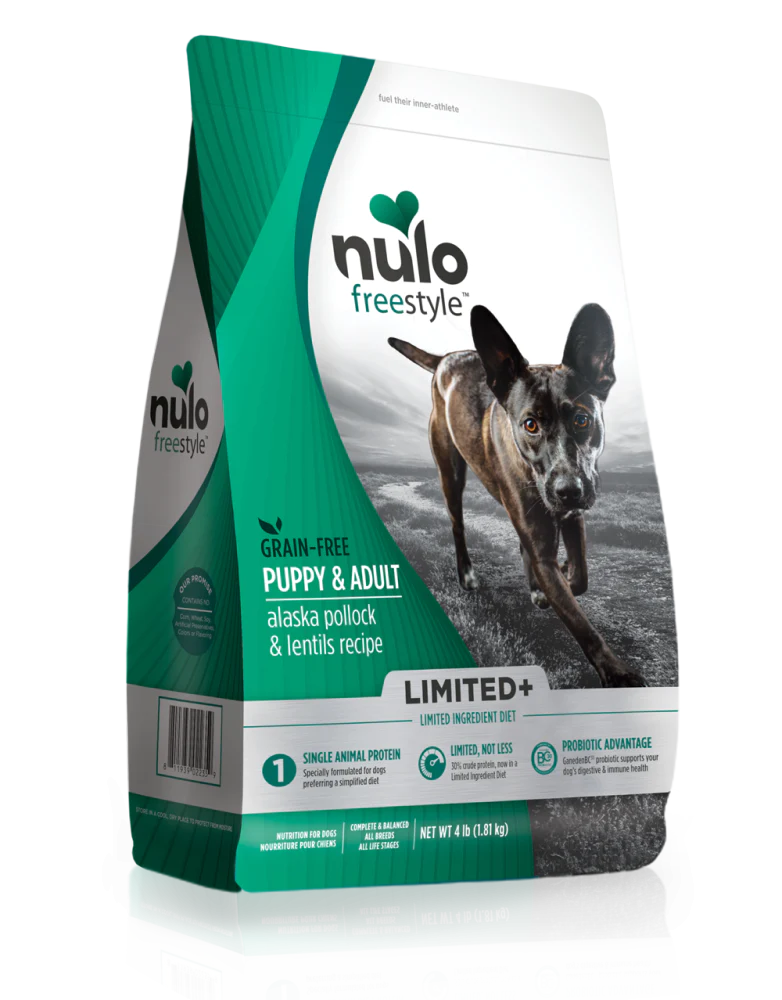 Nulo FreeStyle Limited+ Grain Free Alaska Pollock & Lentils Recipe Puppy & Adult Dry Dog Food