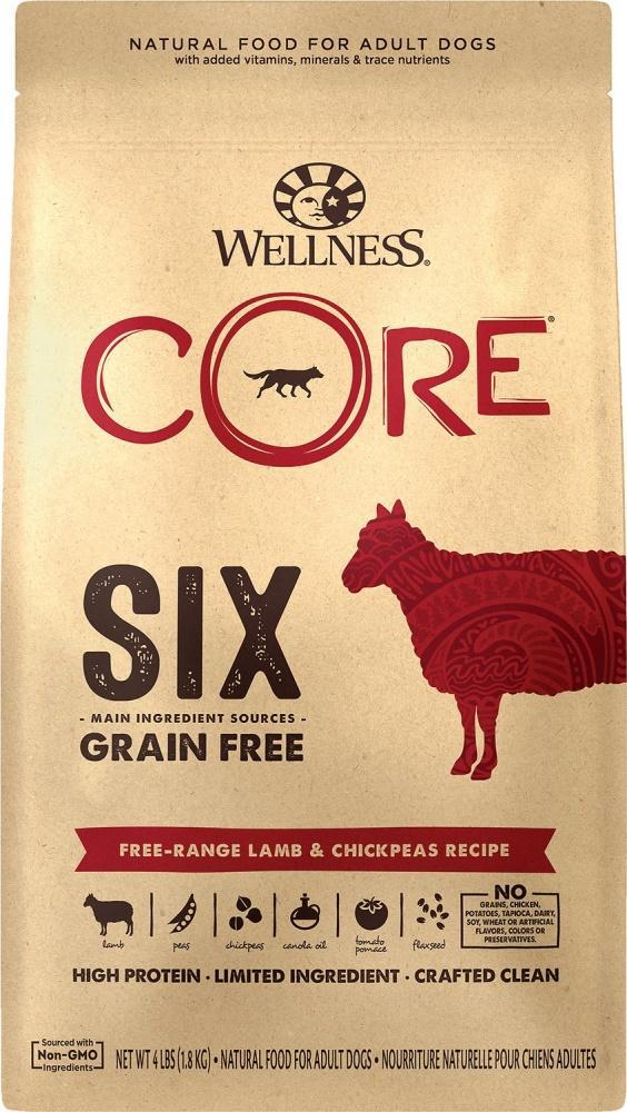 Wellness CORE SIX Free-Range Lamb with Chickpeas Recipe Dry Dog Food