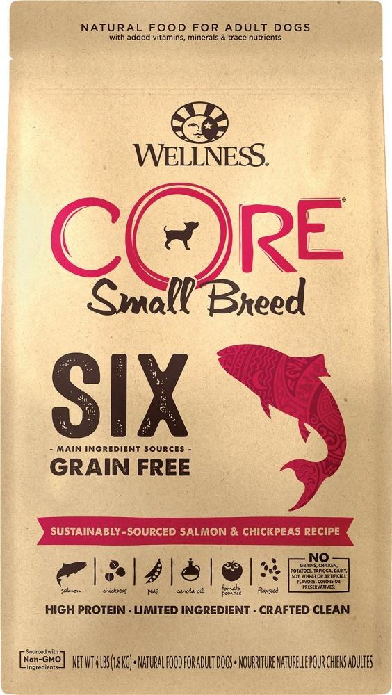 Wellness CORE SIX Salmon with Chickpeas Recipe Small Breed Dry Dog Food