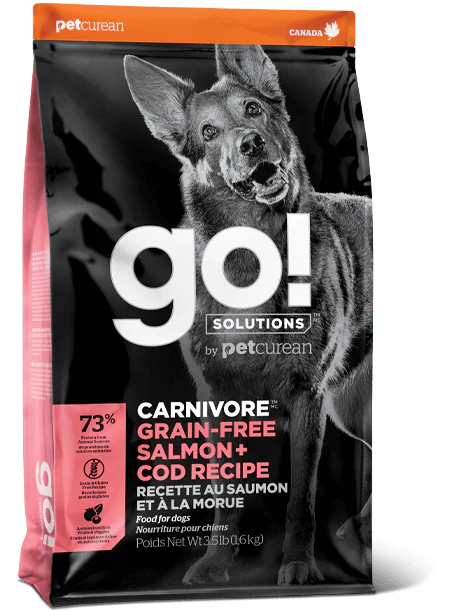 Petcurean GO! Solutions Carnivore Grain Free Salmon & Cod Recipe Dry Dog Food