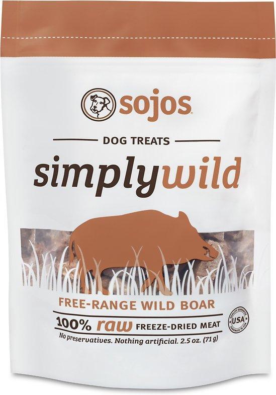 Sojos Grain Free Wild Simply Boar Freeze Dried Raw Dog Treats