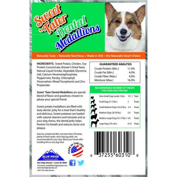 Blue Ridge Sweet Tater Dental Medallions Dog Treats