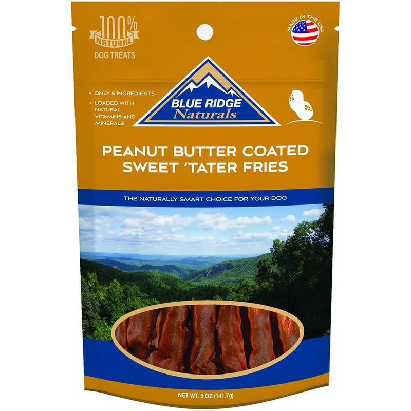 Blue Ridge Naturals Peanut Butter Coated Sweet Tater Fries Dog Treats