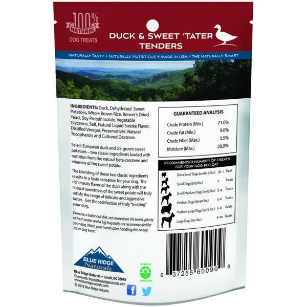 Blue Ridge Naturals Duck & Sweet 'Tater Tenders Dog Treats