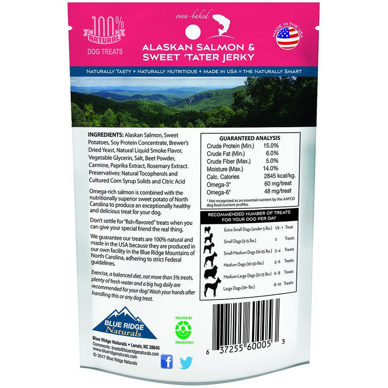 Blue Ridge Naturals Alaskan Salmon & Sweet Potato Jerky Dog Treats