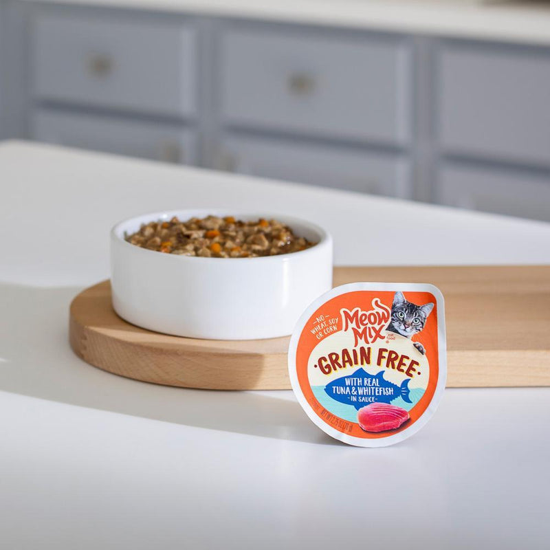 Meow Mix Grain Free Real Tuna & Whitefish in Sauce Wet Cat Food