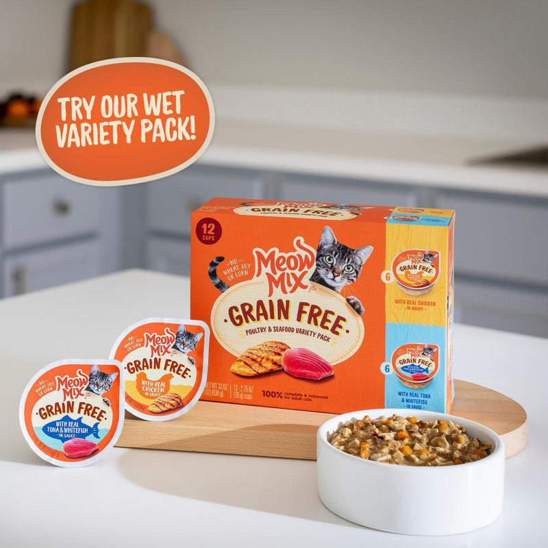 Meow Mix Grain Free Real Tuna & Whitefish in Sauce Wet Cat Food