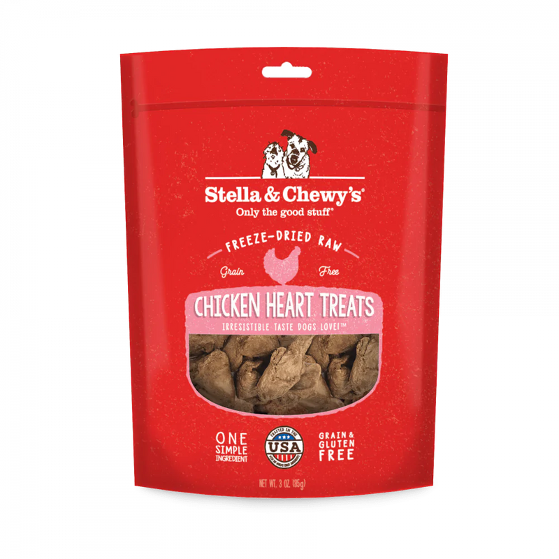 Stella & Chewy's Freeze Dried Raw Chicken Hearts Dog Treats