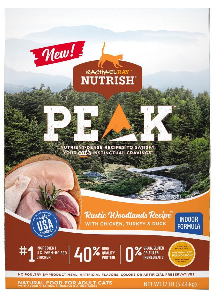 Rachael Ray Nutrish Peak Rustic Woodlands Recipe Chicken, Turkey & Duck Recipe Dry Cat Food