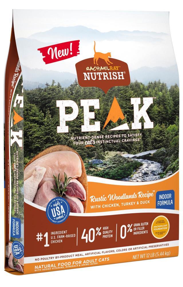 Rachael Ray Nutrish Peak Rustic Woodlands Recipe Chicken, Turkey & Duck Recipe Dry Cat Food