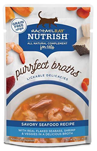 Rachael Ray Nutrish Purrfect Broths Savory Seafood Recipe Wet Cat Food Topper