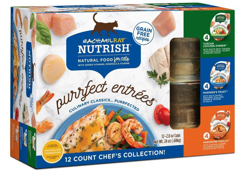 Rachael Ray Nutrish Purrfect Entrees Chef's Collection Variety Pack Wet Cat Food