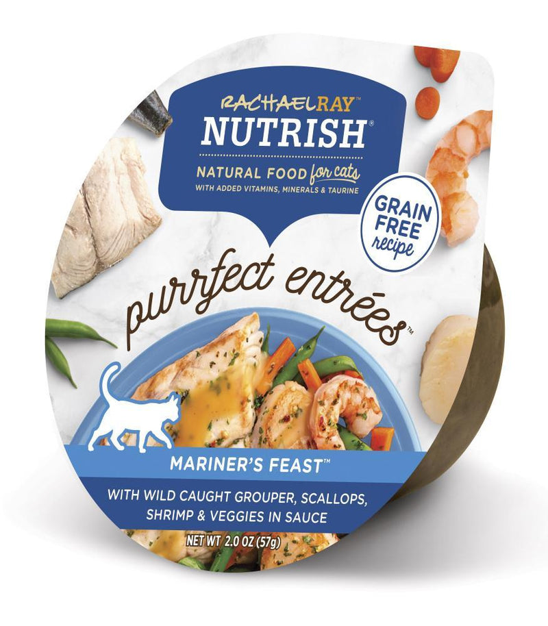 Rachael Ray Nutrish Purrfect Entrees Mariner's Feast with Wild Caught Grouper, Scallops, Shrimp & Veggies in Sauce Wet Cat Food