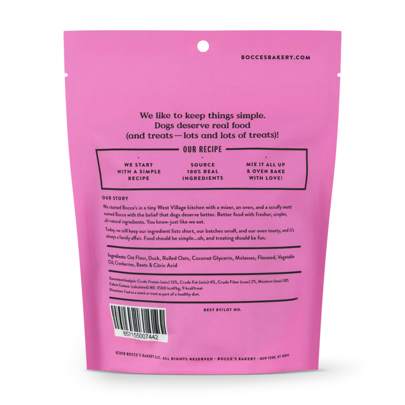 Bocce's Bakery Soft & Chewy Duck Recipe Dog Treats