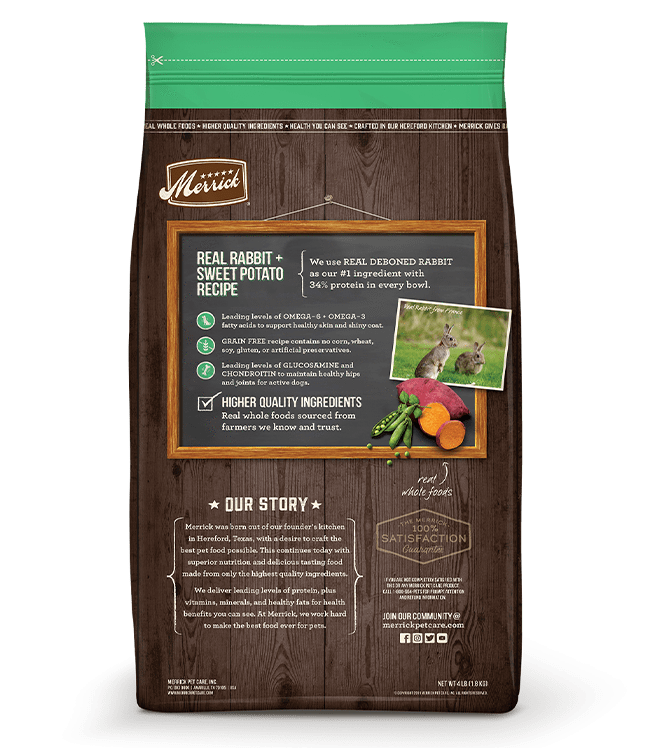 Merrick Grain Free Rabbit & Sweet Potato Recipe Dry Dog Food