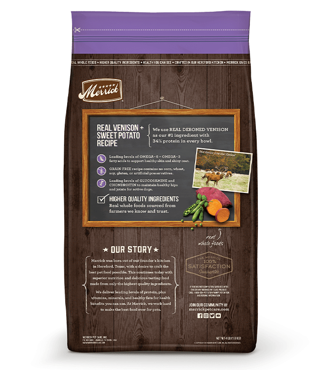 Merrick Grain Free Venison & Sweet Potato Recipe Dry Dog Food