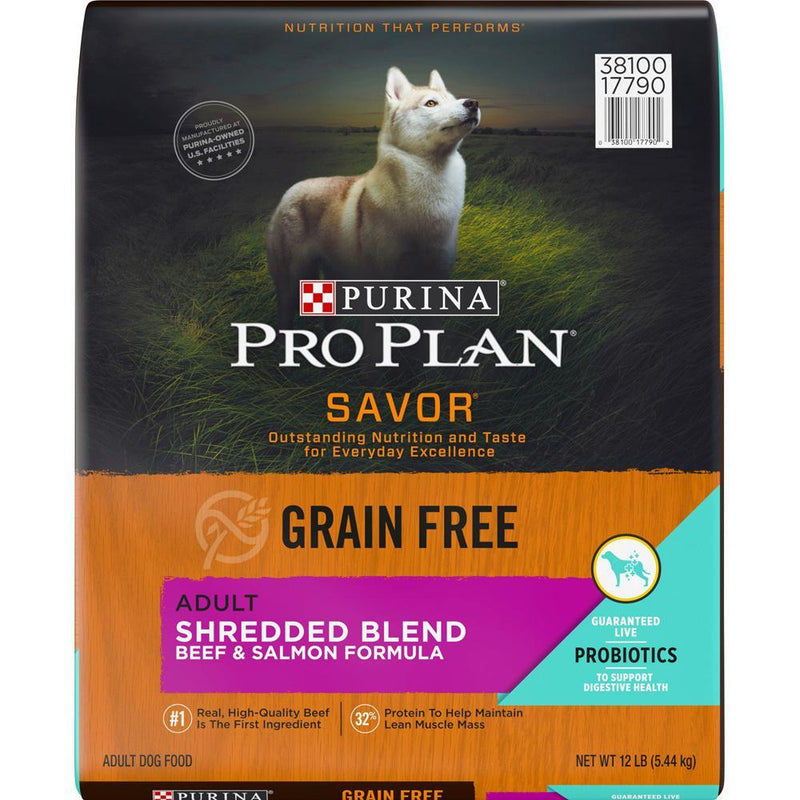 Purina Pro Plan Savor Grain Free Shredded Beef & Salmon Blend Formula Dry Dog Food