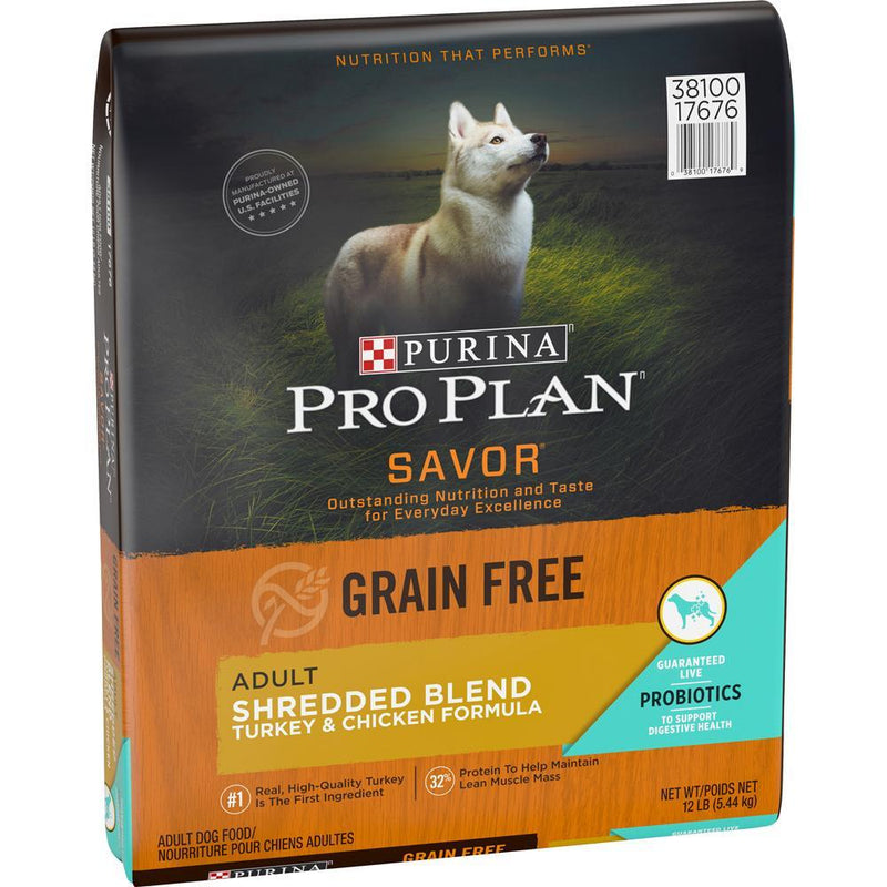 Purina Pro Plan Savor Grain Free Shredded Blend Turkey & Chicken Formula Dry Dog Food