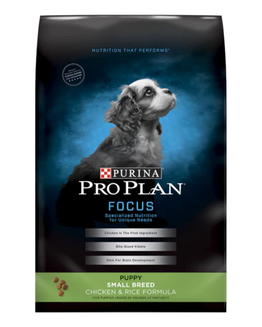 Purina Pro Plan Focus Chicken & Rice Formula Puppy Small Breed Dry Dog Food