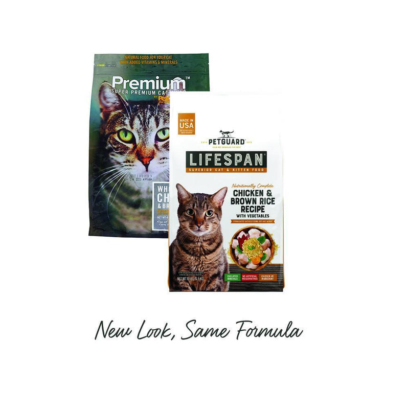 PetGuard LifeSpan Chicken, Brown Rice Recipe with Vegetables Superior Cat & Kitten Dry Food
