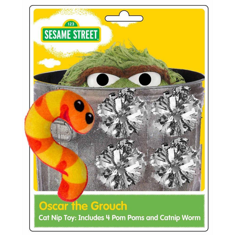 Pet Krewe Sesame Street Oscar the Grouch Cat Toy