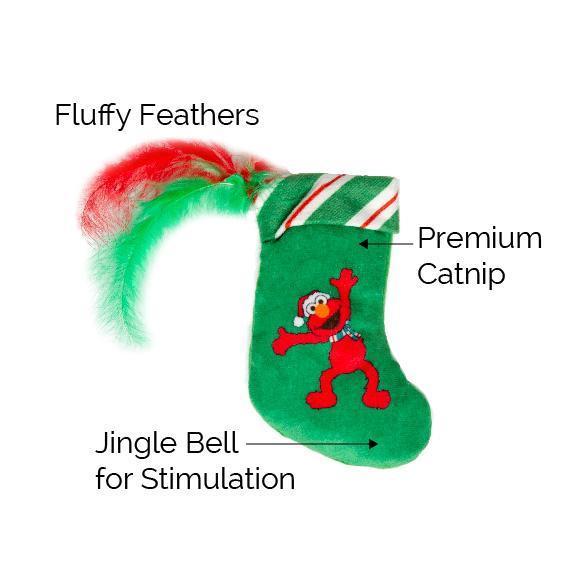 Pet Krewe Sesame Street Santa Elmo Catnip Cat Toy